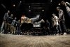 Halle, Menschenmenge, Breakdance Crew, Sprung, Dance, Battle, show